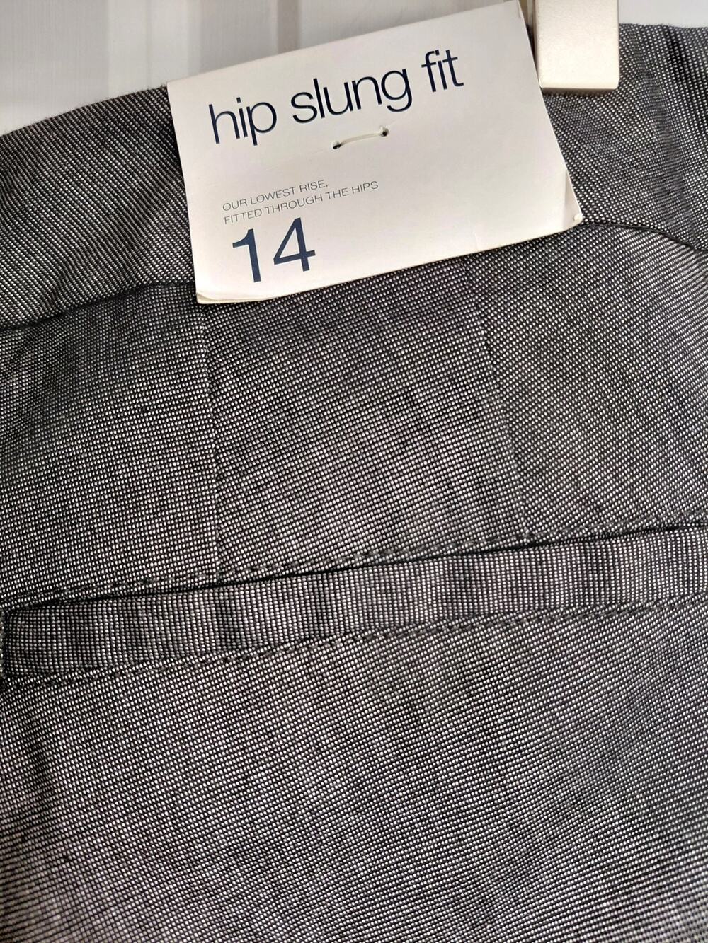 Gap Stretch Hip Slung Fit Cropped Dress Pants Grey Patterned Women's Size 14 NWT